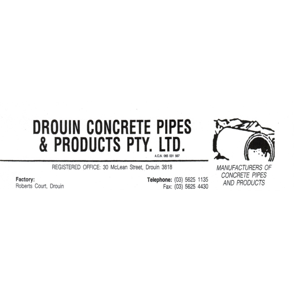 Drouin Concrete Pipes & Products | store | Roberts Ct, Drouin VIC 3818, Australia | 0356251135 OR +61 3 5625 1135