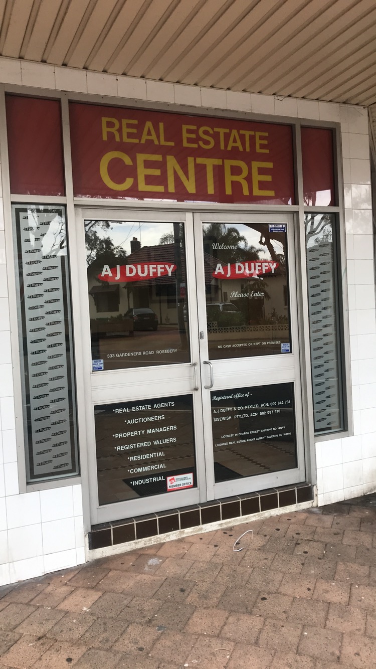 A J Duffy United Realty | 333 Gardeners Rd, Rosebery NSW 2018, Australia | Phone: (02) 9693 2322