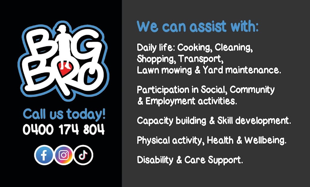 Big Bro Support Services | 91 Merrin Cres, Wonthaggi VIC 3995, Australia | Phone: 0400 174 804