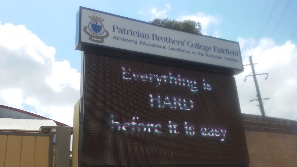 Patrician Brothers College | school | 268 The Horsley Dr, Fairfield NSW 2165, Australia | 0297284488 OR +61 2 9728 4488