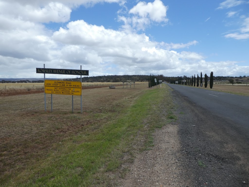 Rowsley Avenue of Honour | park | Glenmore Rd, Rowsley VIC 3340, Australia