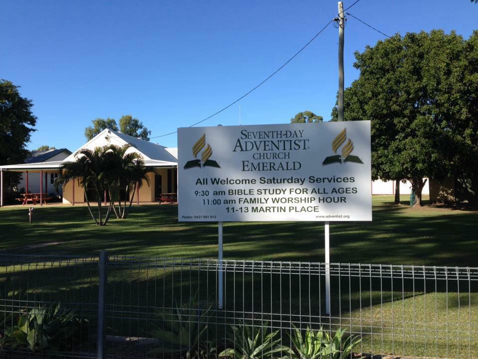 Emerald Seventh Day Adventist Church | church | 13 Martin Pl, Emerald QLD 4720, Australia | 0427991813 OR +61 427 991 813