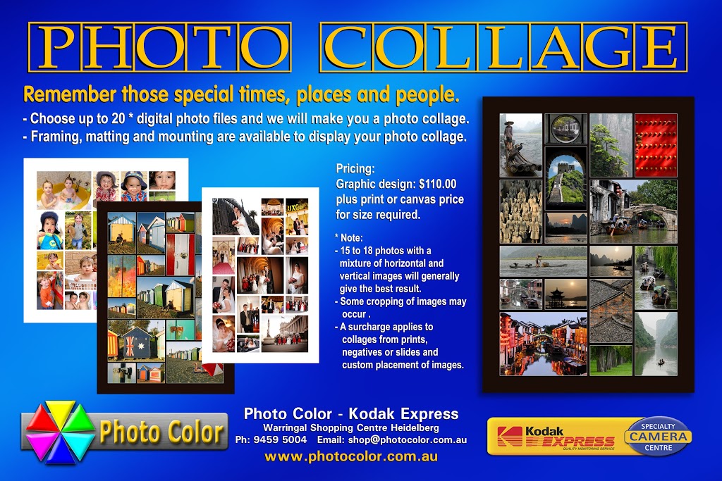 Photo Color - Kodak Express | electronics store | Warringal Shopping Centre, Shop 24/56 Burgundy St, Heidelberg VIC 3084, Australia | 0394595004 OR +61 3 9459 5004