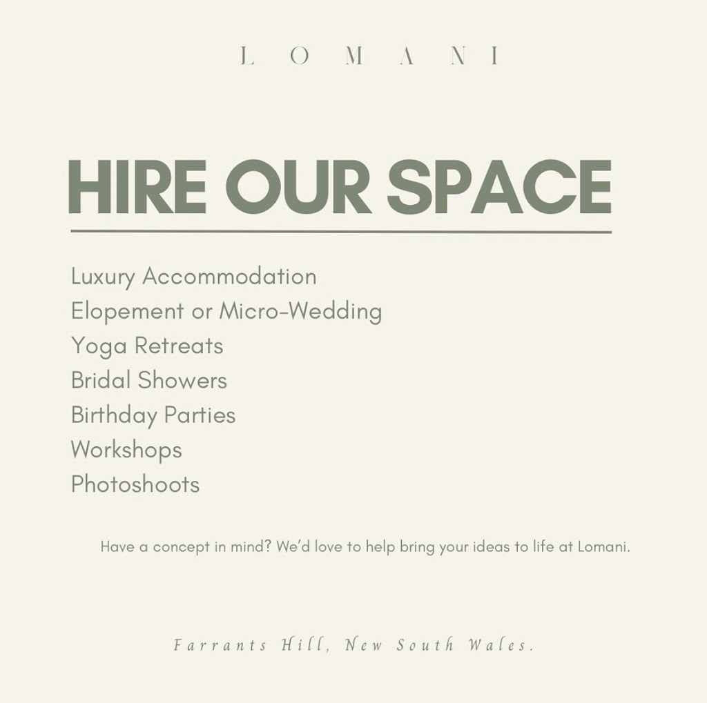 Lomani | Farrants Rd, Farrants Hill NSW 2484, Australia | Phone: 0413 622 950