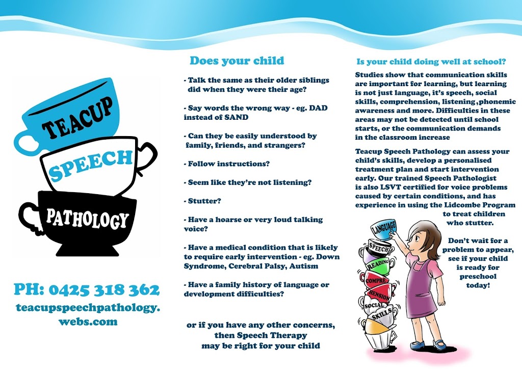 Teacup Speech Pathology | 4 Nyanda Ave, Belmont North NSW 2280, Australia | Phone: 0425 318 362