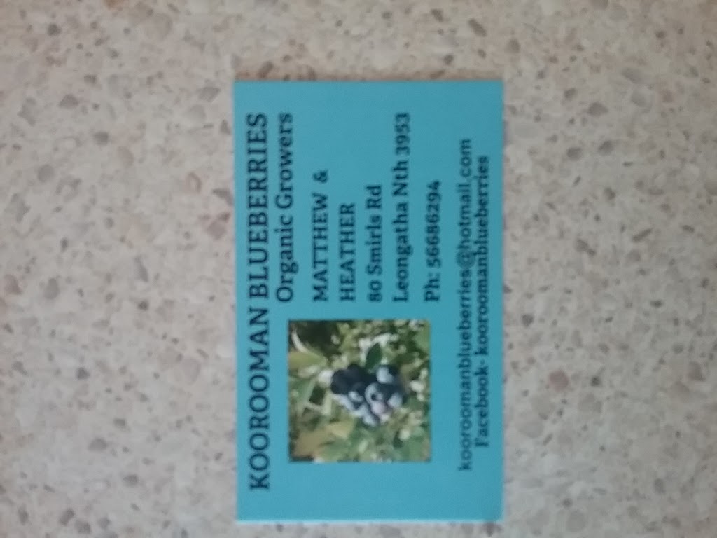 Koorooman Blueberries |  | 80 Smirls Rd, Leongatha North VIC 3953, Australia | 0403167676 OR +61 403 167 676