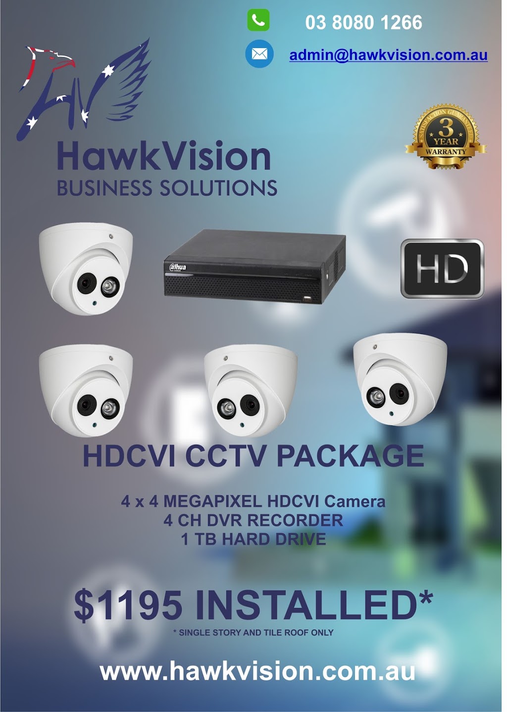 ✅Home CCTV and Alarm Systems- Hawkvision | 4 Colorado St, Pascoe Vale VIC 3044, Australia | Phone: 0470 760 337