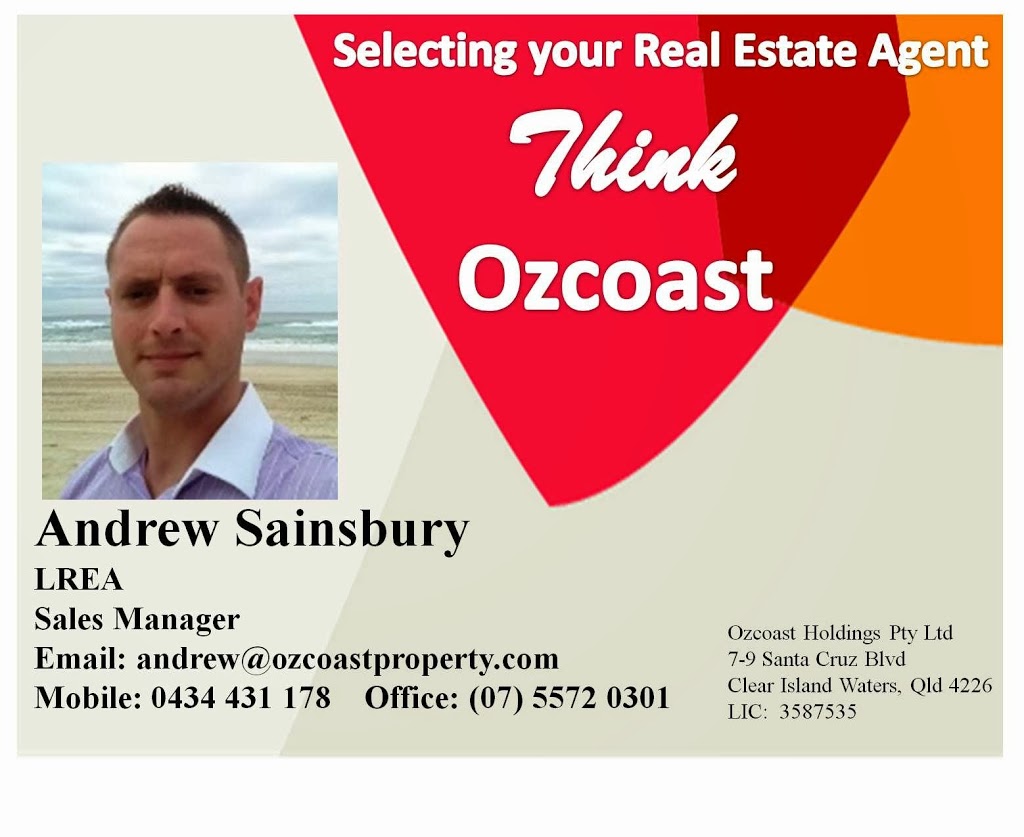 Ozcoast Holdings Pty Ltd | real estate agency | 7-9 Santa Cruz Blvd, Clear Island Waters QLD 4226, Australia | 0755720301 OR +61 7 5572 0301