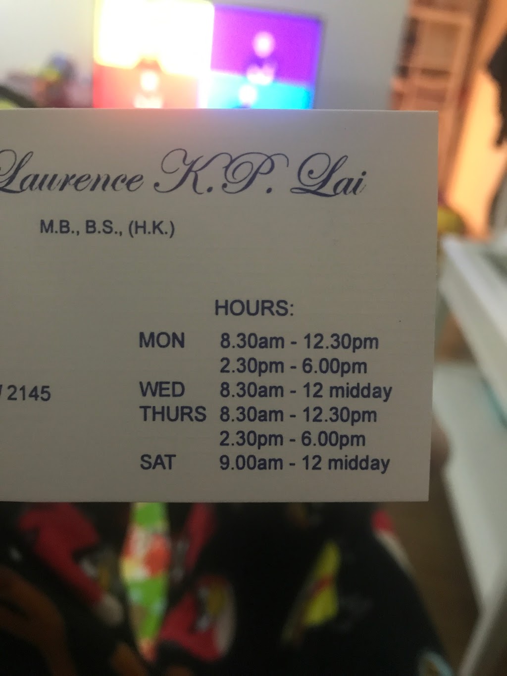 Dr Lai Lawrence | doctor | 67 Dunmore St, Wentworthville NSW 2145, Australia | 0296364834 OR +61 2 9636 4834