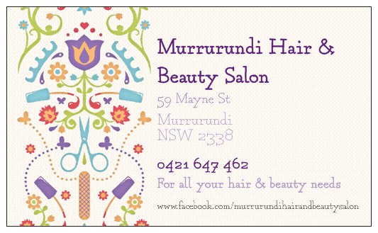 Murrurundi Hair & Beauty Salon | hair care | 59 Mayne St, Murrurundi NSW 2338, Australia | 0421647462 OR +61 421 647 462