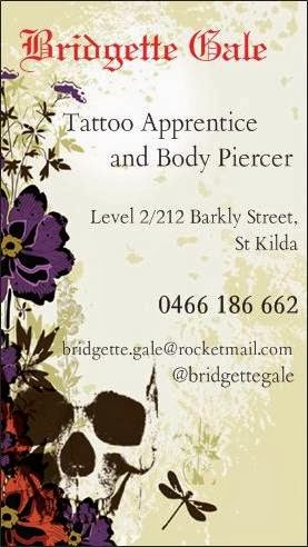 Bridgette Gale - Tattooing and Body Piercing | 212 Barkly St, St Kilda VIC 3182, Australia