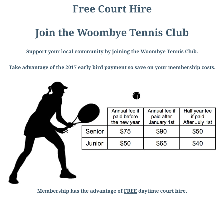 Woombye Tennis Club |  | Hill St, Woombye QLD 4559, Australia | 0418915882 OR +61 418 915 882