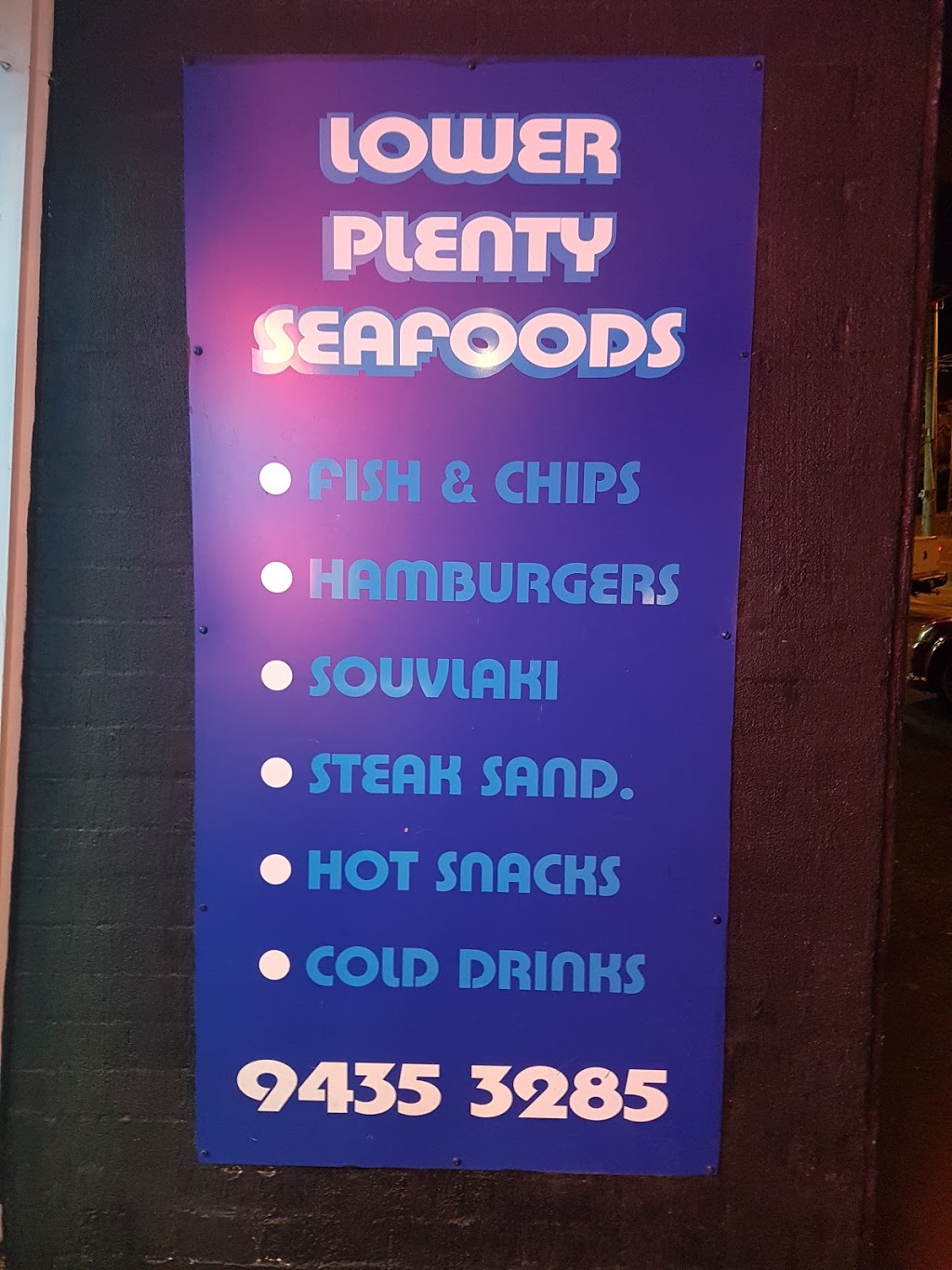 Lower Plenty Seafoods Fish & Chips | restaurant | 91 Main Rd, Lower Plenty VIC 3093, Australia | 0394353285 OR +61 3 9435 3285