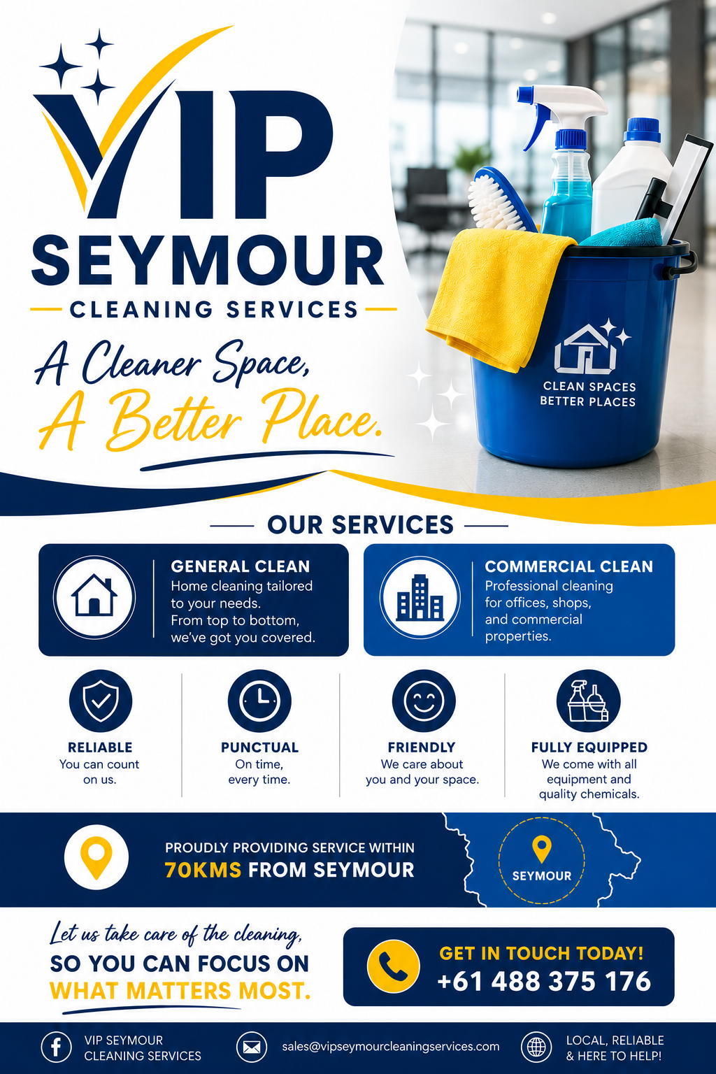 Vip seymour cleaning services | 16 Tehan St, Seymour VIC 3660, Australia | Phone: 0488 375 176