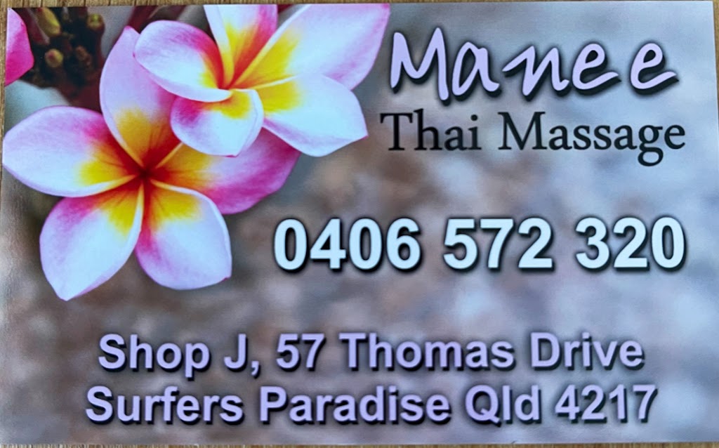 Manee Thai Massage |  | Shop J/57 Thomas Dr, Surfers Paradise QLD 4217, Australia | 0406572320 OR +61 406 572 320