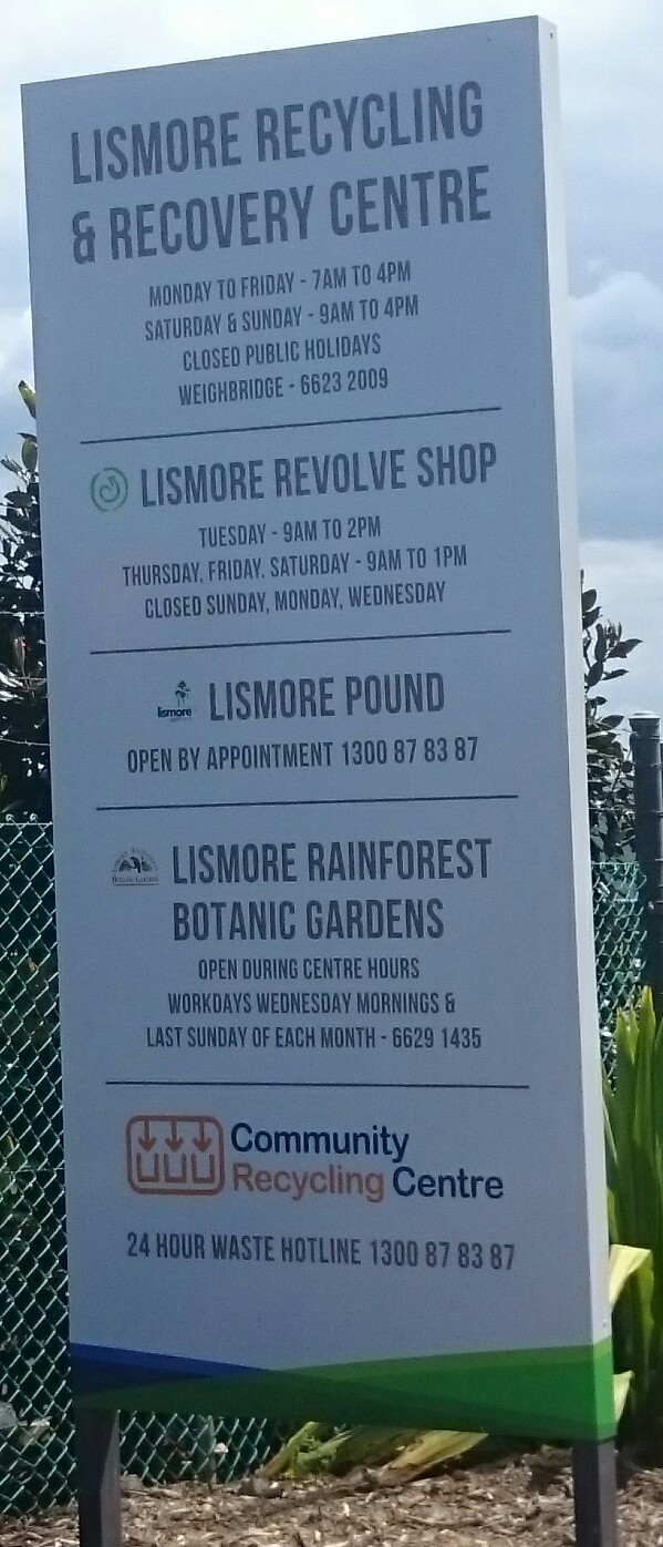 Lismore Community Recycling Centre | Lismore Community Recycling Centre, 313 Wyrallah Road, East Lismore NSW 2480, Australia | Phone: 1300 878 387