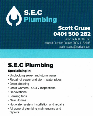 S.E.C. Plumbing | 16-18 Tempest Ct, Munruben QLD 4125, Australia | Phone: 0401 500 282