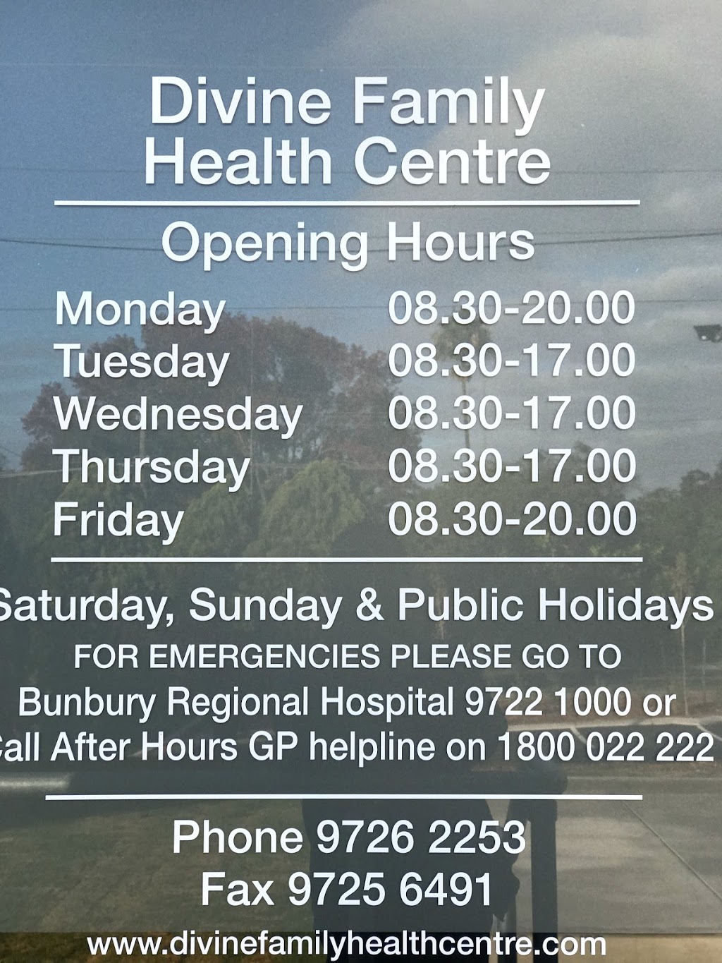Divine Family Health Centre | hospital | 84 Vittoria Rd, Glen Iris WA 6230, Australia | 0897262253 OR +61 8 9726 2253