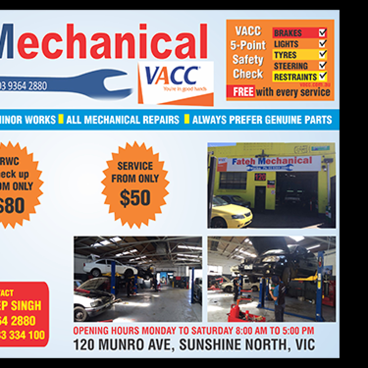 Fateh Mechanical Works | car repair | 120 Munro Ave, Sunshine North VIC 3020, Australia | 0393642880 OR +61 3 9364 2880