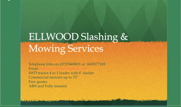 Slasher & Mowing Services | park | Alfred Rd, Stockleigh QLD 4280, Australia | 0438177169 OR +61 438 177 169