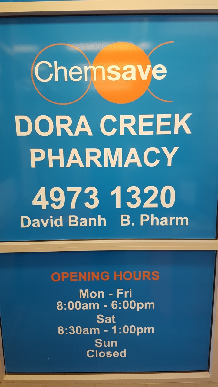 Dora Creek Pharmacy | pharmacy | 2/8 Doree Pl, Dora Creek NSW 2264, Australia | 0249731320 OR +61 2 4973 1320
