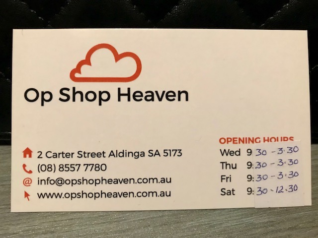 OP Shop Heaven | store | 2 Carter St, Aldinga SA 5173, Australia | 0885577780 OR +61 8 8557 7780