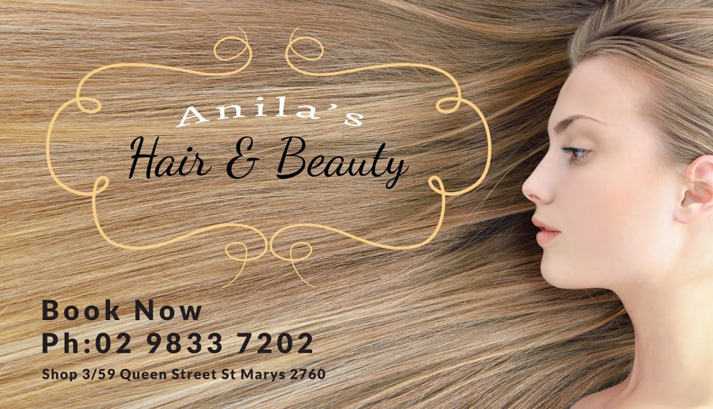Anila’s Hair&beauty | Shop 3/59 Queen St, St Marys NSW 2760, Australia | Phone: 0405 579 134