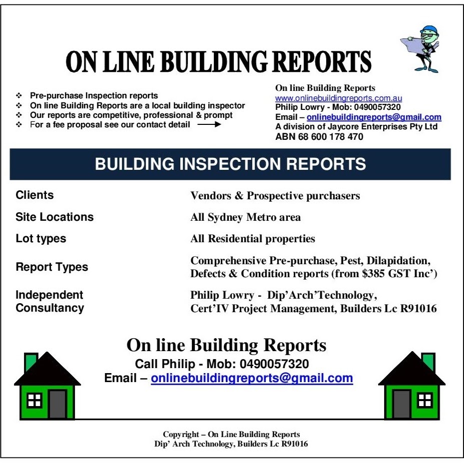 Online Building Reports | 38 Warners Ave, Bondi NSW 2026, Australia | Phone: 0490 057 320