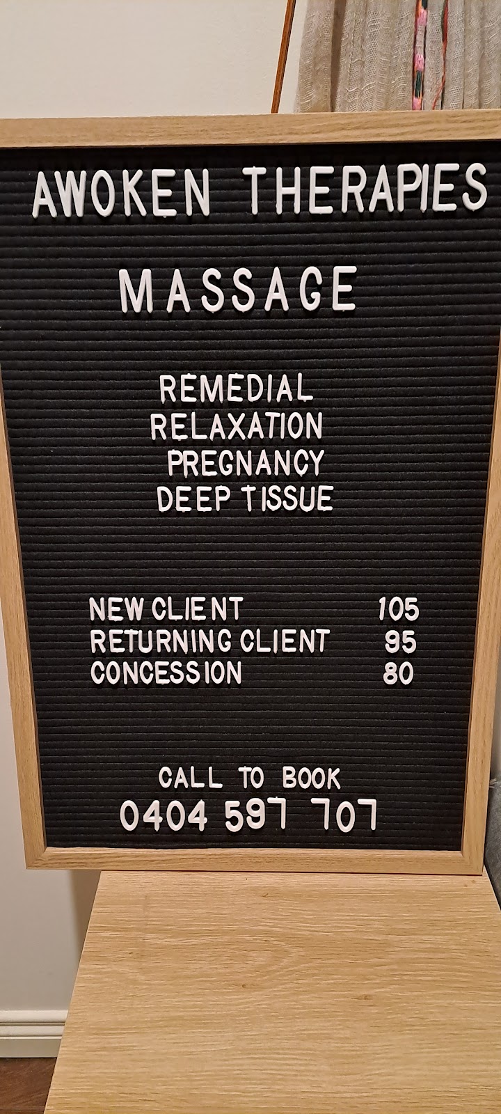 Awoken Therapies Massage | 323 High St, Nagambie VIC 3608, Australia | Phone: 0404 597 707