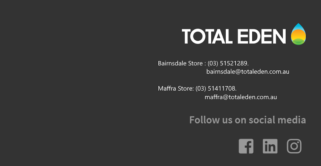 Total Eden Bairnsdale | store | 704 Princes Hwy, Bairnsdale VIC 3875, Australia | 0351521289 OR +61 3 5152 1289