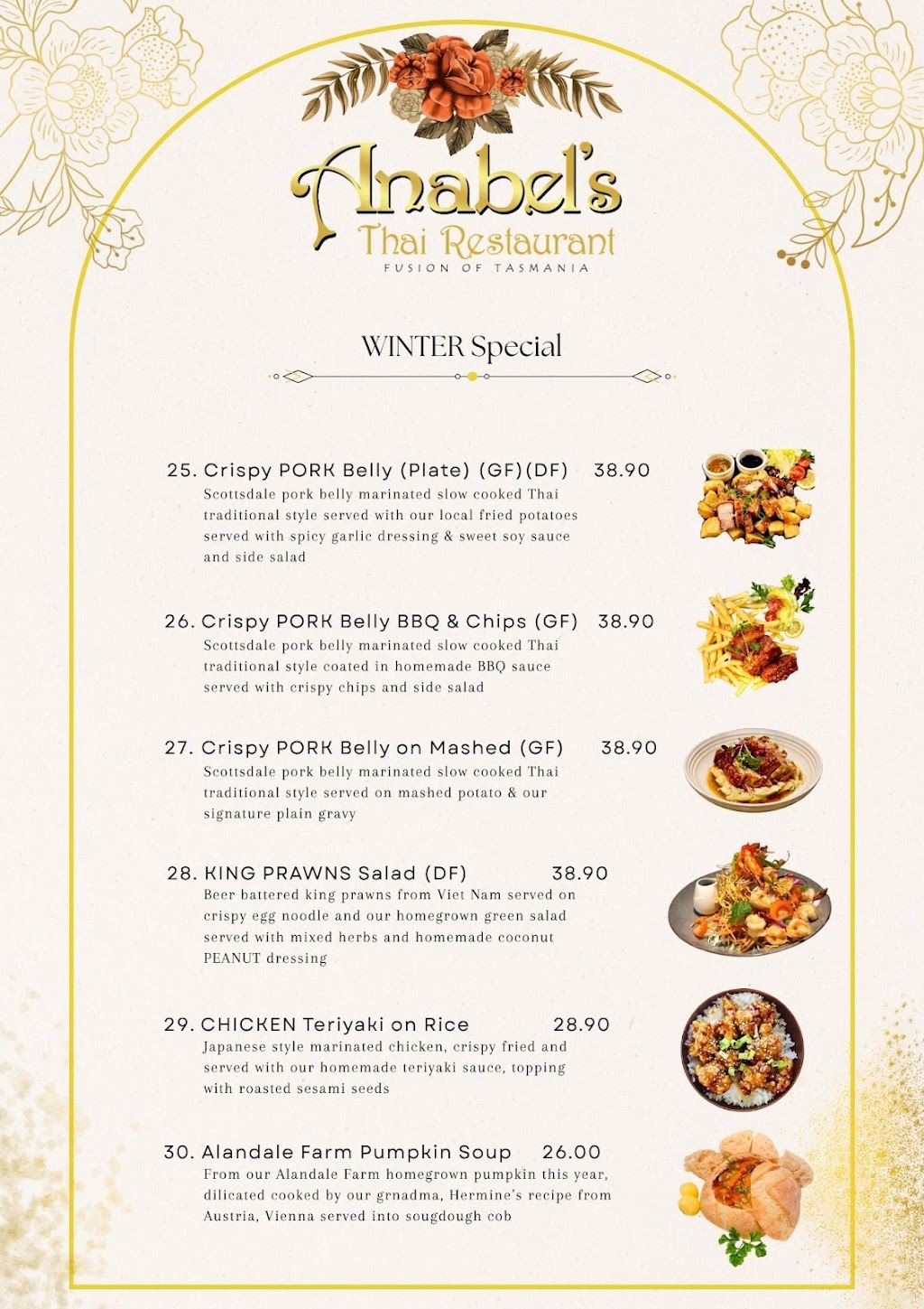 Anabels Thai Fusion Of Tasmania | 46 King St, Scottsdale TAS 7260, Australia | Phone: (03) 6310 8155