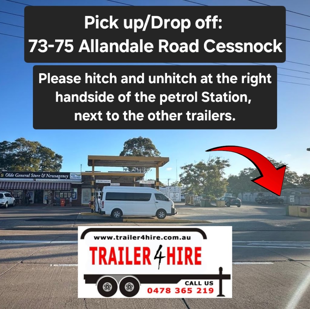 Trailer 4 hire CESSNOCK | 73 Allandale Rd, Cessnock NSW 2325, Australia | Phone: 0478 365 219