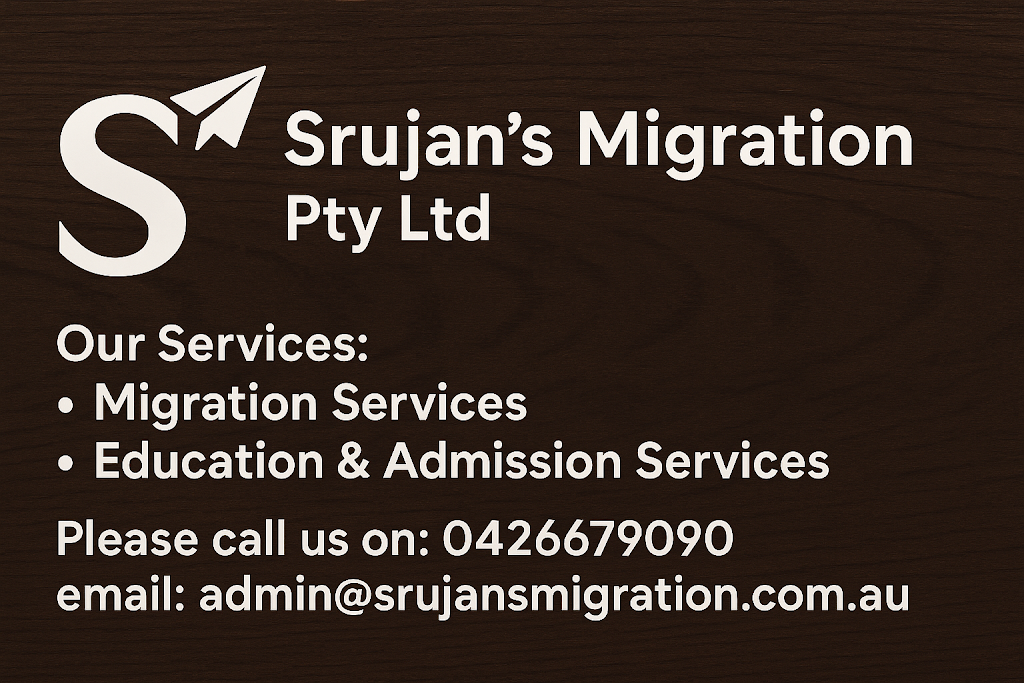 Srujans Migration Pty Ltd | 60 Shanti Cct, Werribee VIC 3030, Australia | Phone: 0426 679 090