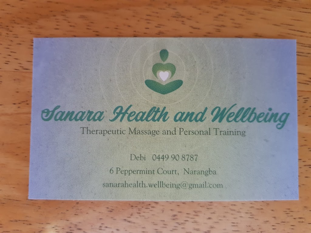 Sanara Health And Wellbeing | 6 Peppermint Ct, Narangba QLD 4504, Australia | Phone: 0449 908 787