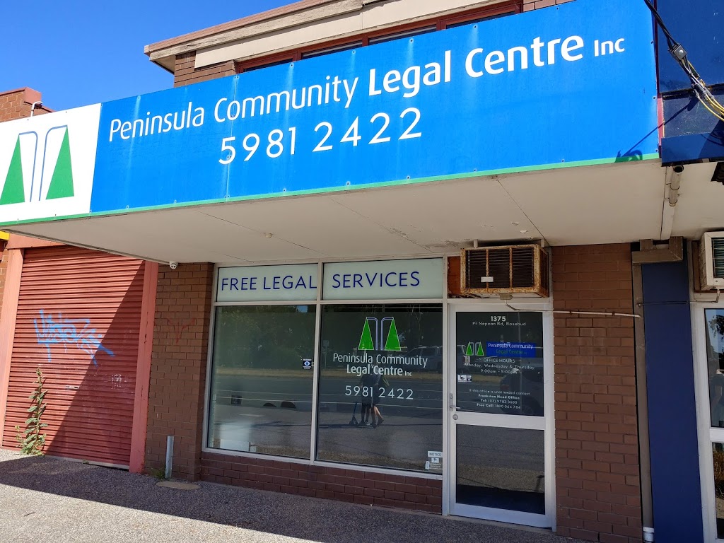 Peninsula Community Legal Centre Inc. | 1375 Point Nepean Rd, Rosebud VIC 3939, Australia | Phone: (03) 5981 2422