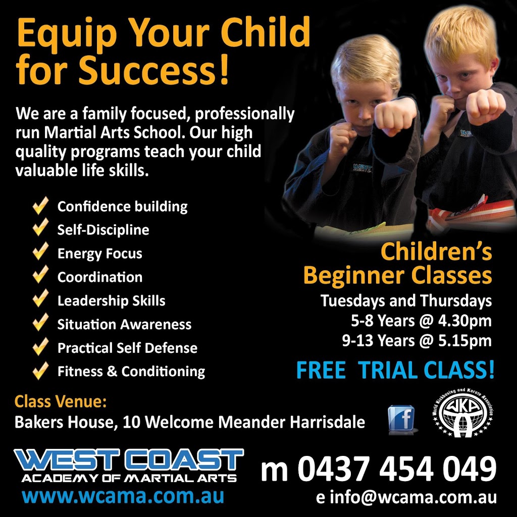 West Coast Academy of Martial Arts | health | 10 Welcome Meander, Harrisdale WA 6112, Australia | 0437454049 OR +61 437 454 049