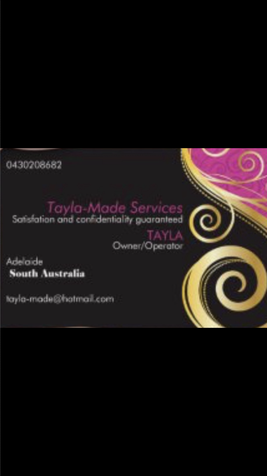Tayla-made Services | Fenden Rd, Salisbury SA 5108, Australia | Phone: 0430 208 682