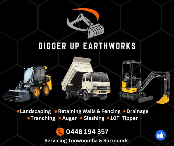 Digger up earthworks | 90 Carrington Rd, Torrington QLD 4350, Australia | Phone: 0448 194 357