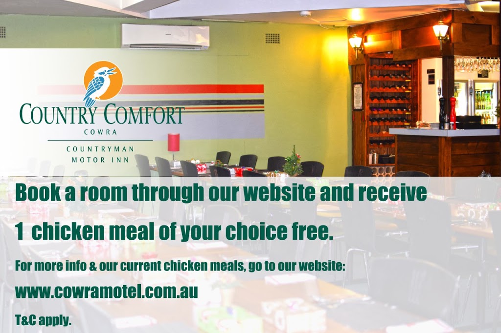 Country Comfort Cowra | Countryman Motor Inn | 164 Kendal St, Cowra NSW 2794, Australia | Phone: (02) 6342 3177