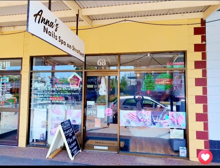 Annas nails spa on Stratford | 63 Tyers St, Stratford VIC 3862, Australia | Phone: 0448 608 865