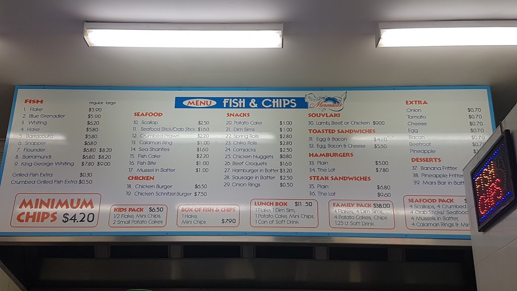 Mermaids Fish & Chips | meal takeaway | 111 South Rd, Braybrook VIC 3019, Australia | 0393124160 OR +61 3 9312 4160