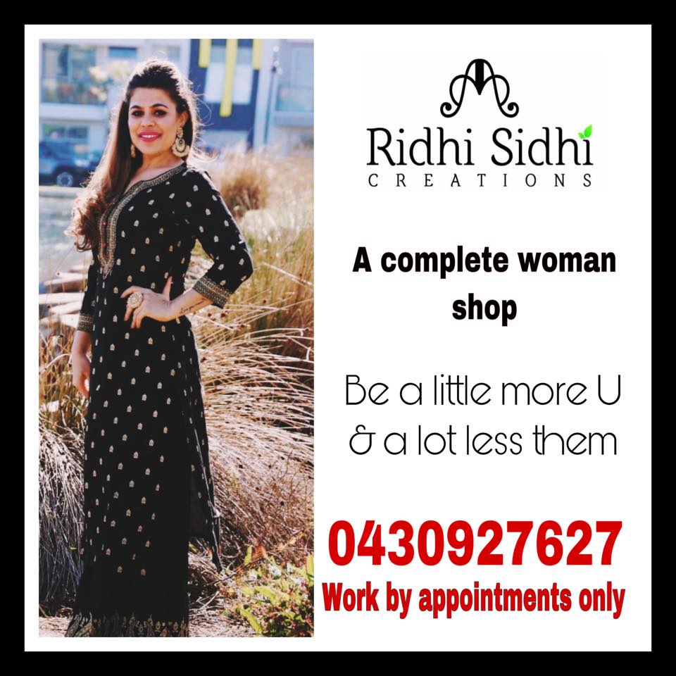 Ridhi Sidhi Creations | clothing store | 10 Queensberry Way, Blakeview SA 5114, Australia | 0430927627 OR +61 430 927 627