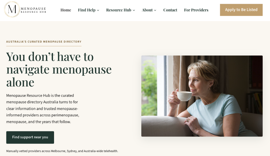 Menopause Resource Hub | 573 Burwood Hwy, Knoxfield VIC 3180, Australia | Phone: (03) 7078 8045