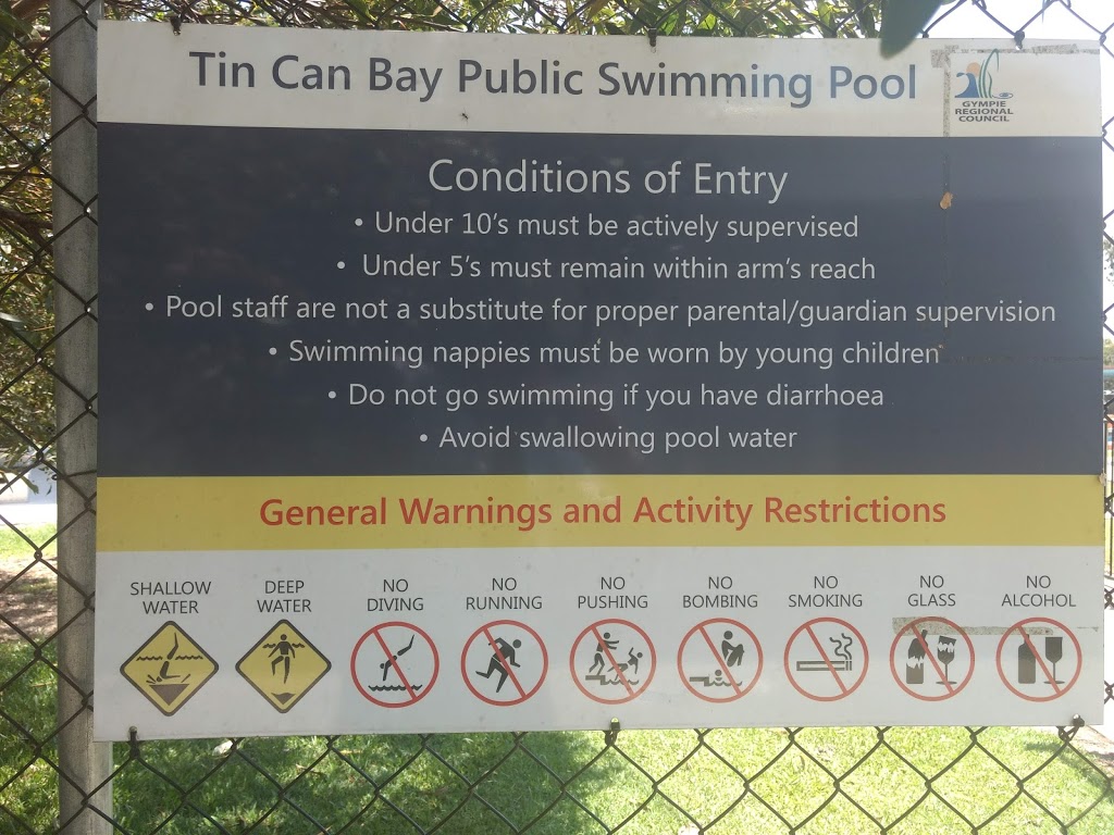 Tin Can Bay Swimming Pool | school | 1 Esplanade, Tin Can Bay QLD 4580, Australia | 0754864077 OR +61 7 5486 4077