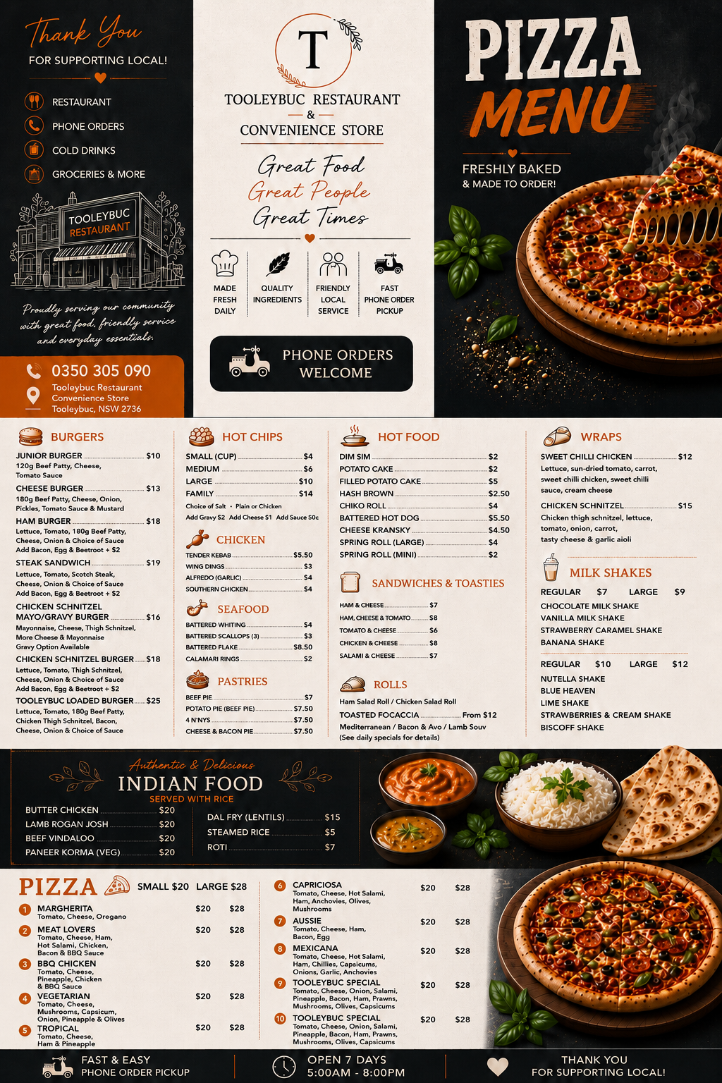 Tooleybuc Restaurant & Convenience Store | Shop 1/53 Murray St, Tooleybuc NSW 2736, Australia | Phone: (03) 5030 5090