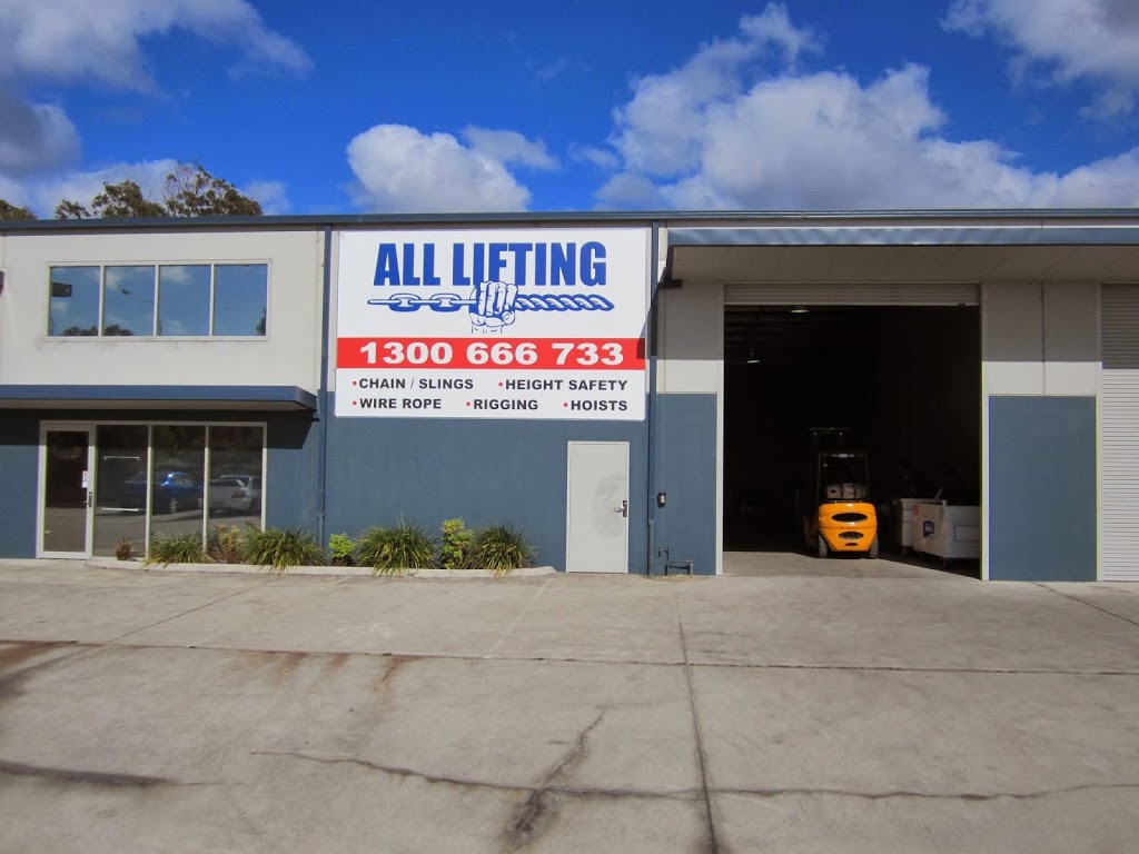 All Lifting | 2/59 Stenhouse Dr, Cameron Park NSW 2285, Australia | Phone: (02) 4955 4977