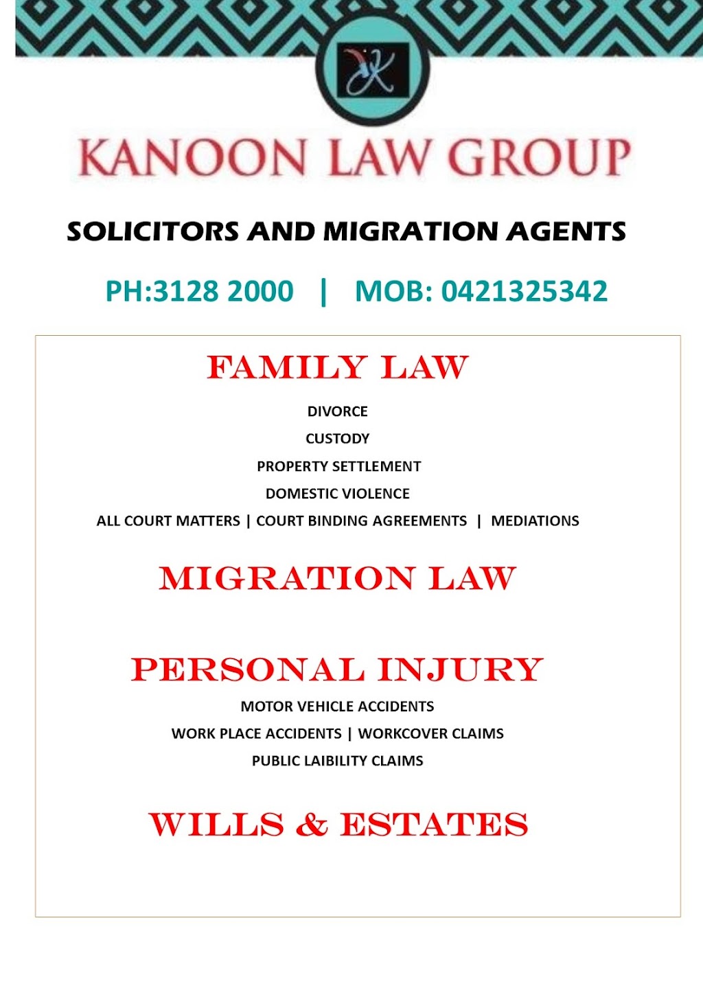 Kanoon Law Group - Solicitors and Migration Agents | 4/1420 Logan Rd, Mount Gravatt QLD 4122, Australia | Phone: (07) 3128 2000