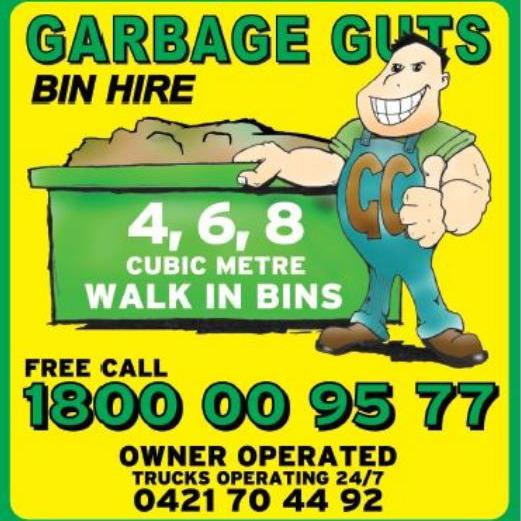 Garbage Guts Bin Hire |  | 103 Tooradin Station Rd, Tooradin VIC 3980, Australia | 1800009577 OR +61 1800 009 577