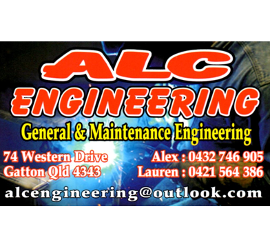 ALC Engineering | 4/74 Western Dr, Gatton QLD 4343, Australia | Phone: 0432 746 905