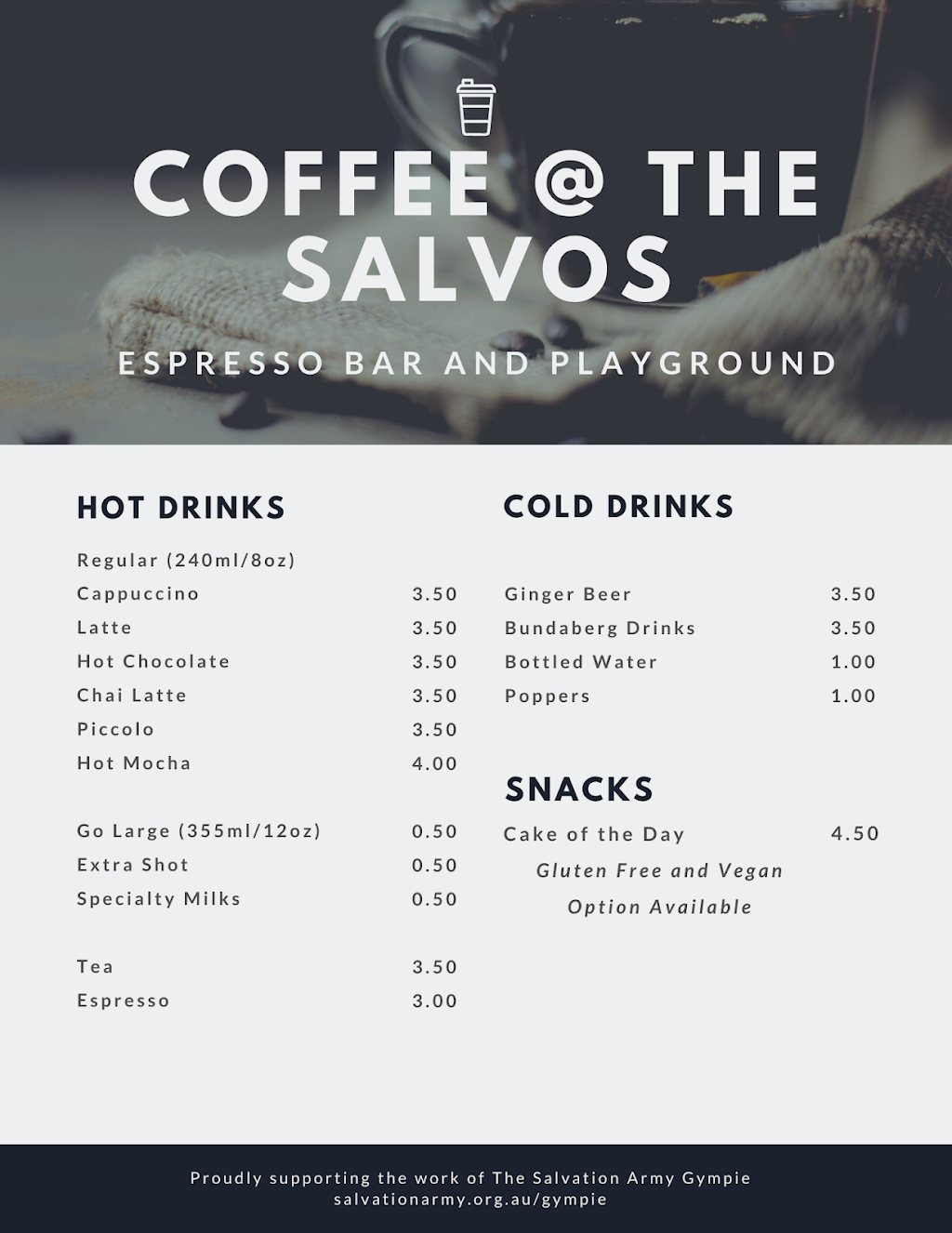 Coffee @ The Salvos | cafe | 42 Stumm Rd, Southside QLD 4570, Australia | 0754821710 OR +61 7 5482 1710